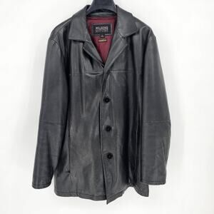 Wilsons Leather Pelle Studio Jacket Thinsulate Leather ButtonUp Ultra Soft Lined